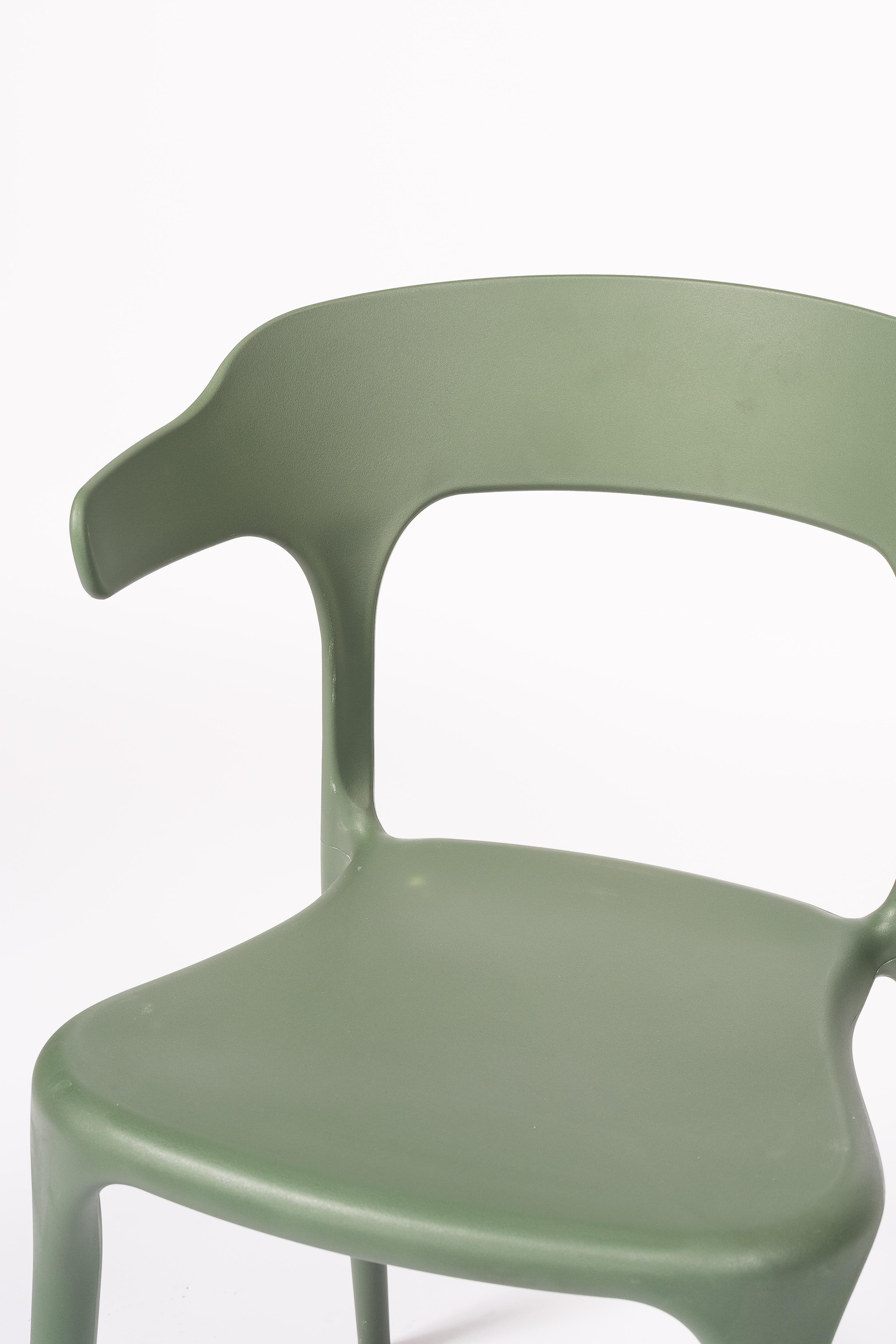Luna - Stackable Chair – Modern Plastic Chair for Indoor & Outdoor – Terrace, HORECA & Garden Use - Green