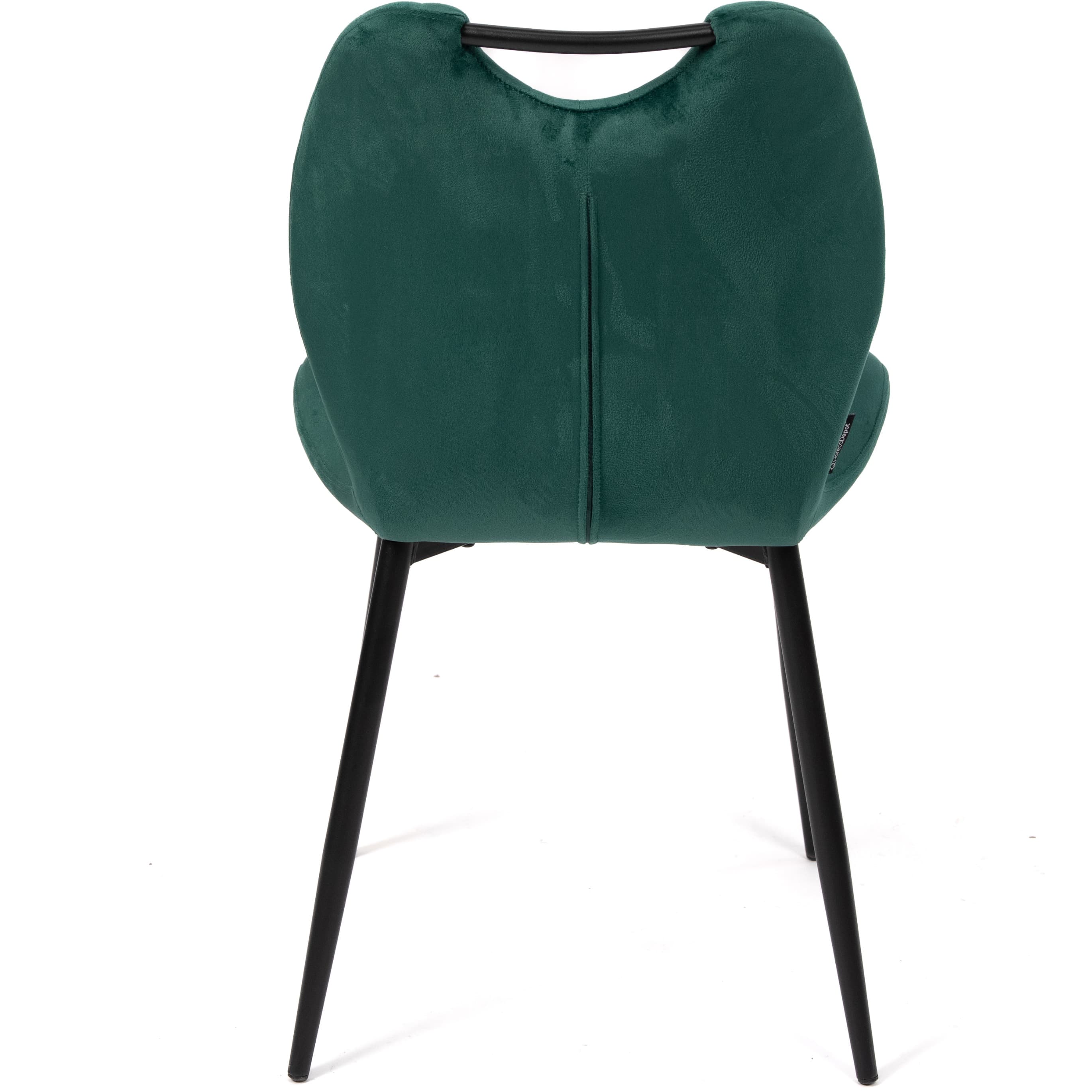 BRINDISI | Green Velvet Dining Chair – Vertical Stitching - Black Metal Legs - Handle – Home & Horeca