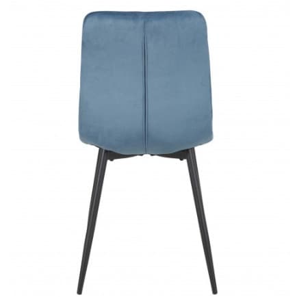 ROMA | Horeca chair in blue velvet – metal legs – soft, comfortable seating – indoor use