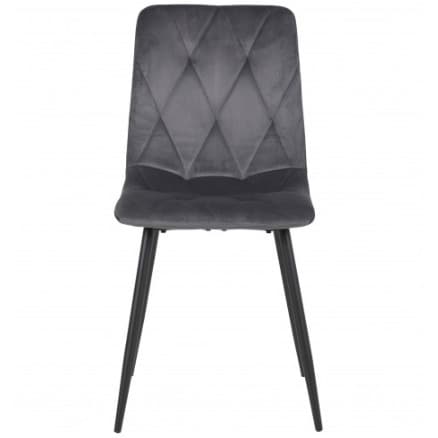 ROMA | Horeca chair in grey velvet – metal legs – soft, comfortable seating – indoor use