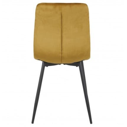 ROMA | Horeca chair in yellow velvet – metal legs – soft, comfortable seating – indoor use