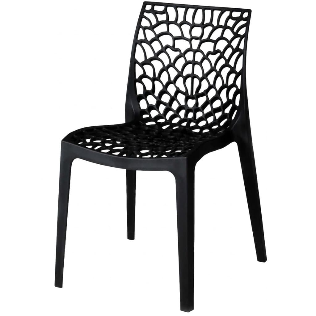 Black Stackable Plastic Chair