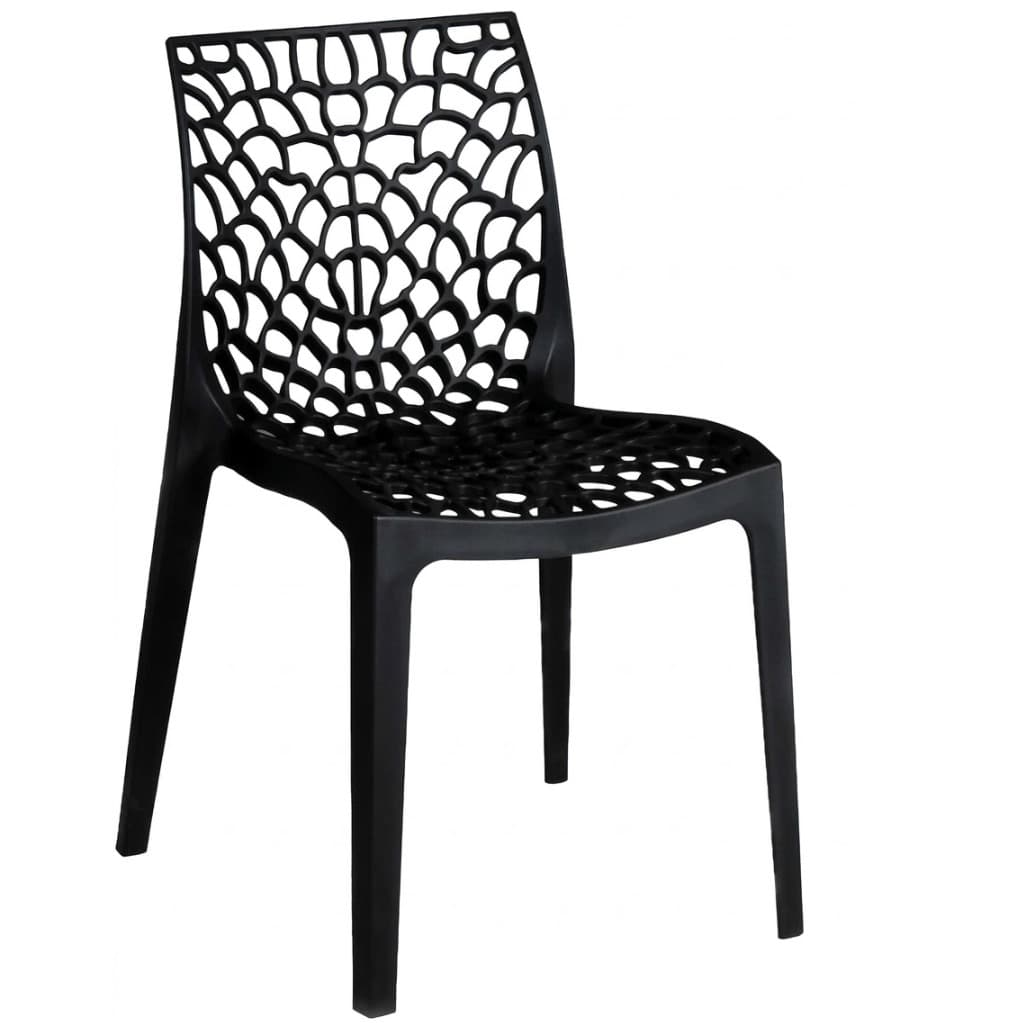 Black Stackable Plastic Chair