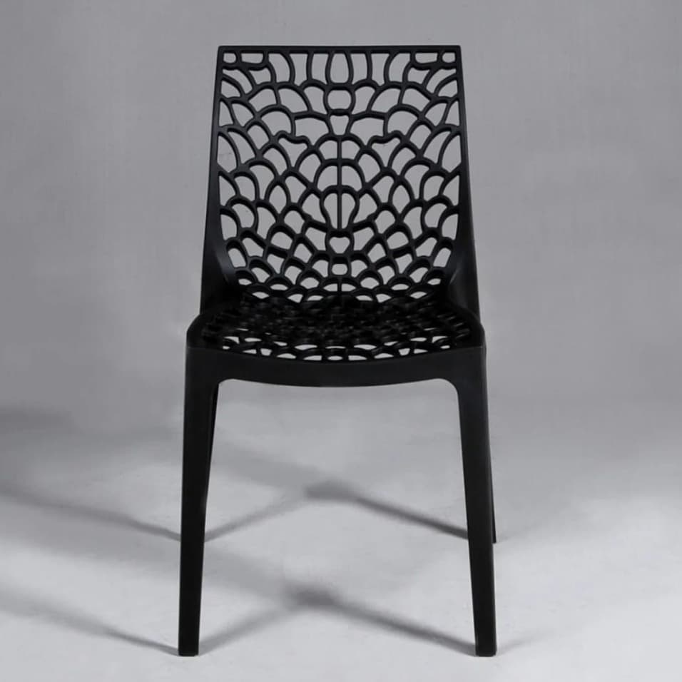 Black Stackable Plastic Chair