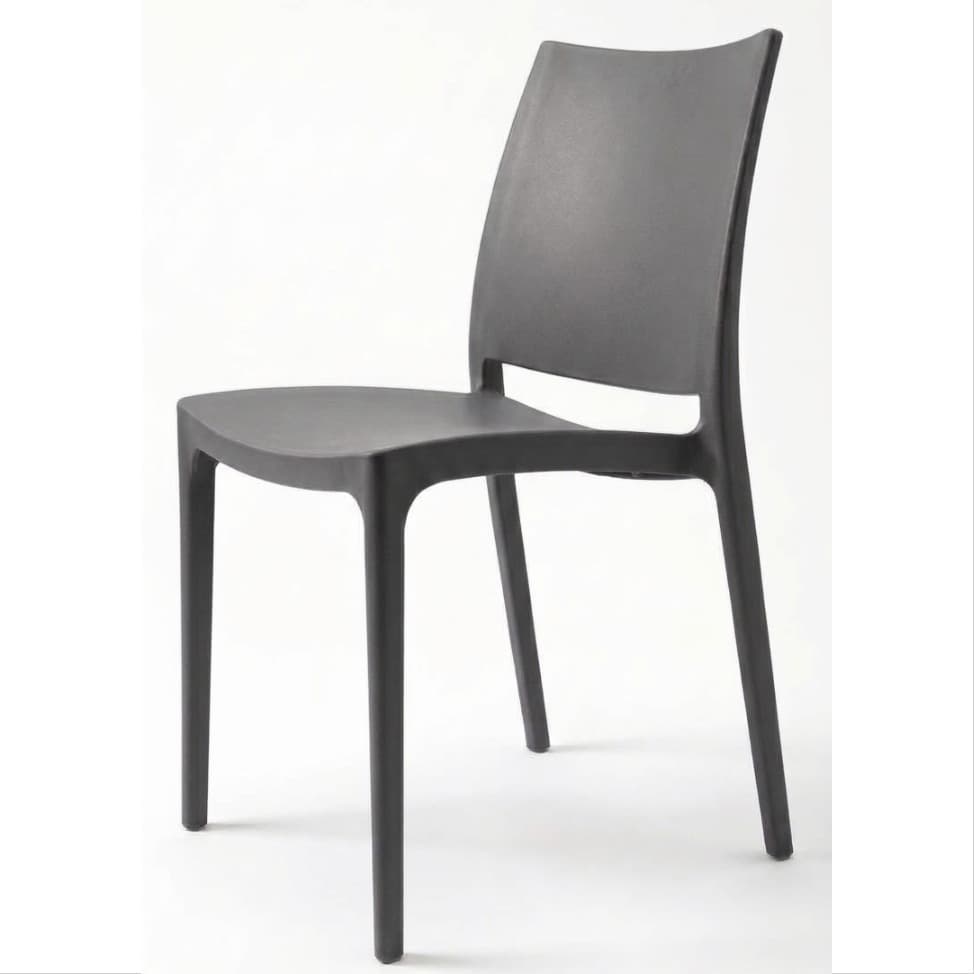 MAYA | Modern Stackable Outdoor Chair – Grey