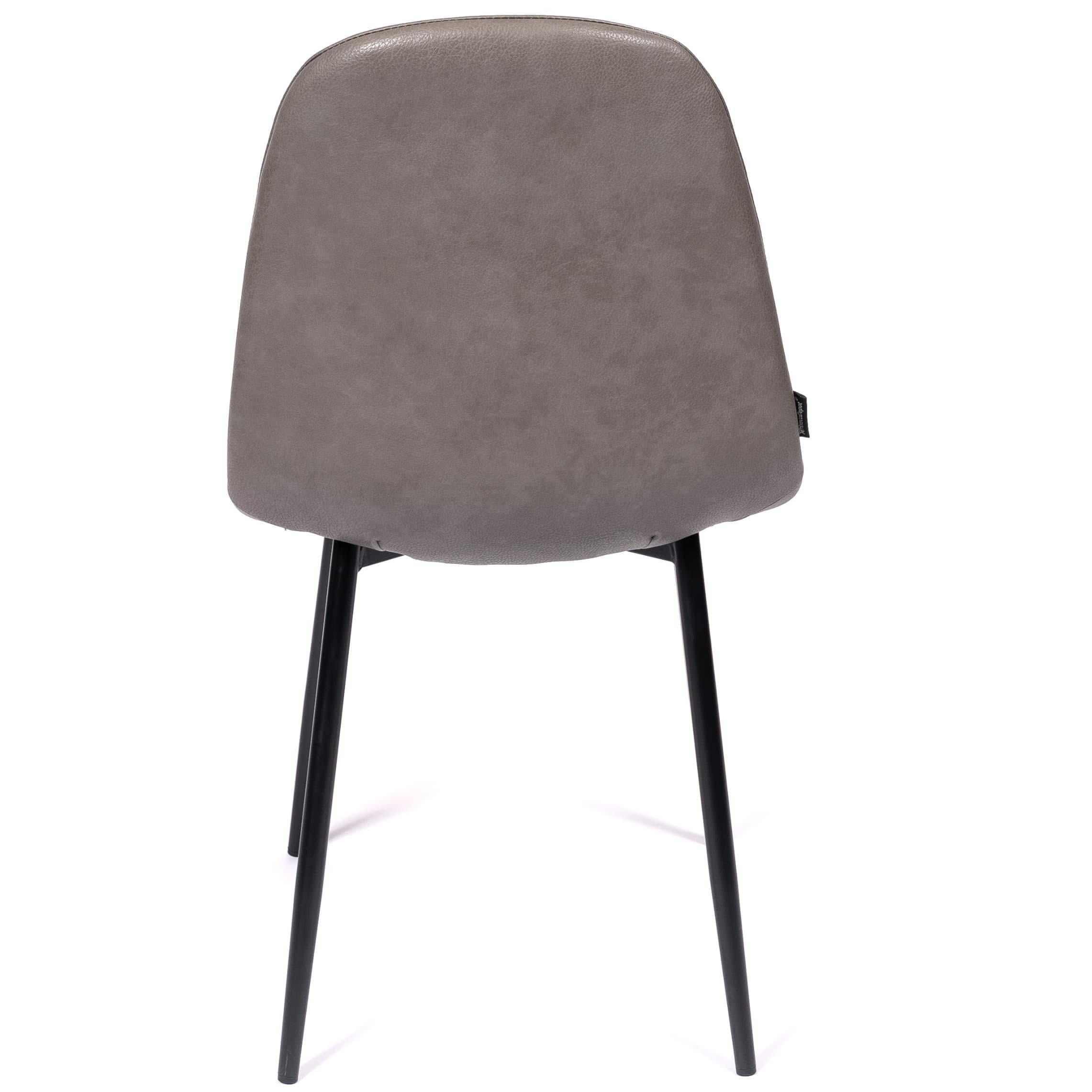 MARINA | Horeca chair in grey faux leather – black metal frame – durable and comfortable seat – indoor use