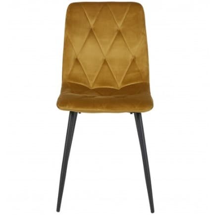 ROMA | Horeca chair in yellow velvet – metal legs – soft, comfortable seating – indoor use