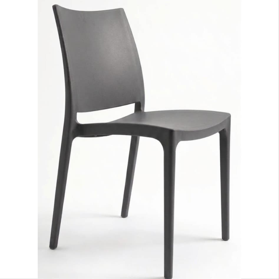 MAYA | Modern Stackable Outdoor Chair – Grey